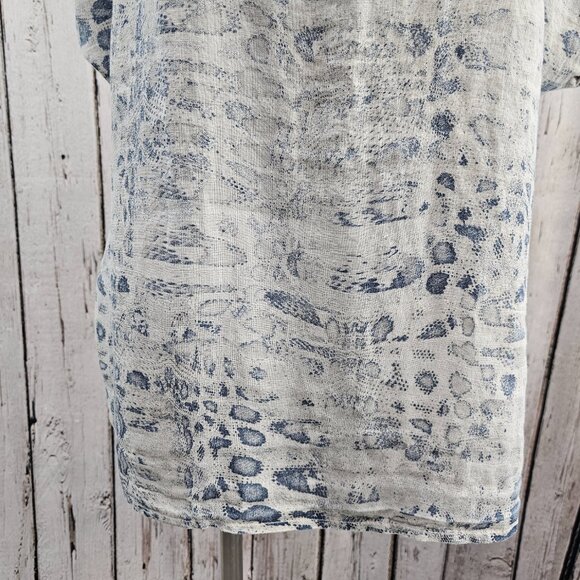 Women's 2X Lungo L'Arno Italy 100% Linen Short Sleeve Shirt Top Tee Blouse EUC - Picture 3 of 9